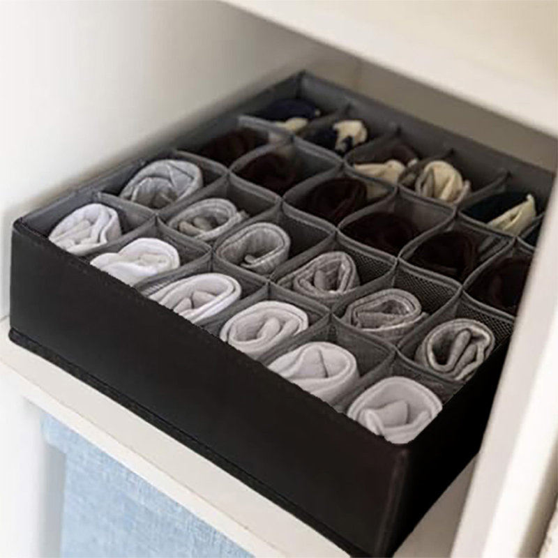 24 Grid Foldable Socks Drawer Storage