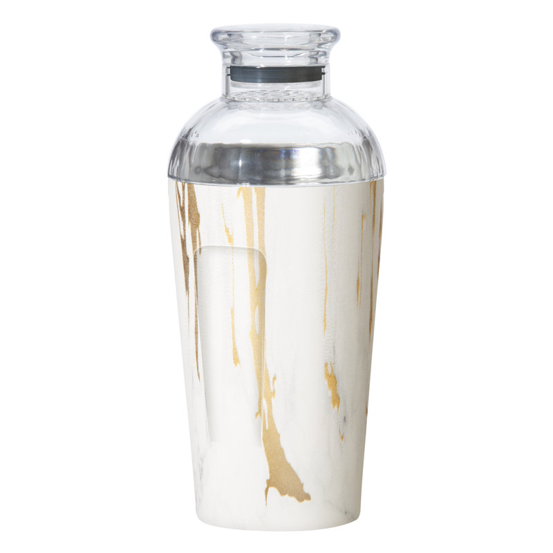 Groove Double Wall SS Cocktail Shaker (500 Ml, 17 Oz)