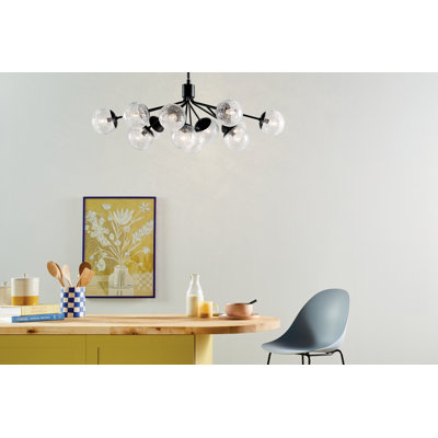 Steel Dimmable Globe Chandelier