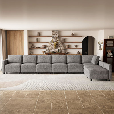 Canapé modulaire en L avec rangement