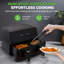 NutriChef 4.4 Quarts Dual Air Fryer Air Fryer