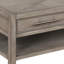 Élégante table basse de 50 po, aucun assemblage requis, finition chêne blanc