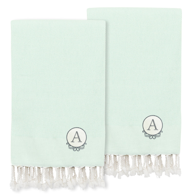 Serviettes de bain / invité Fun in Paradise Pestemal (ensemble de 2 serviettes 100% coton turc, Écume de mer, A