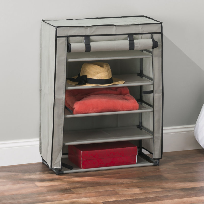 15 Pair Shoe Rack, Grey