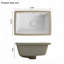 Lavabo de salle de bain rectangulaire en céramique blanc laiteux de 40 cm (16 pouces) à encastrer sous plan avec trop-plein