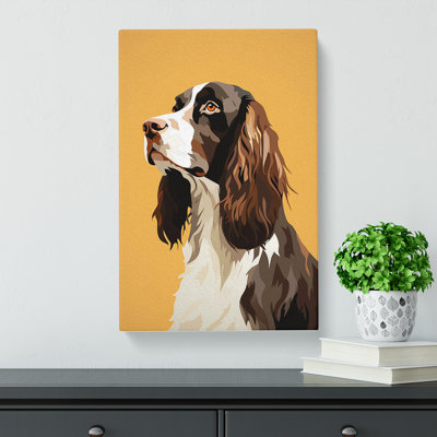 English Springer Spaniel Minimalism - Wrapped Canvas