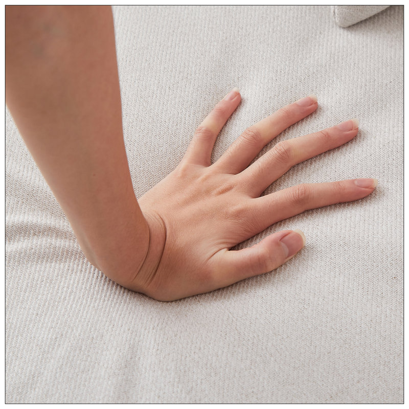Canapé convertible en L 100,2 po avec pieds en plastique avec 5 coussins et 4 coussins lombaires pour le salon, Beige