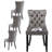 High-end Tufted Wool Linen Upholstered Nailhead Dining Chair-1017249394-1017249397-1017249406