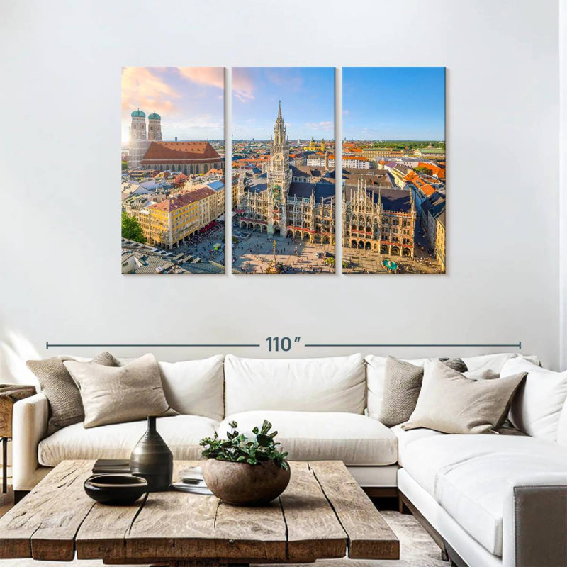 Munich Skyline, 48" H x 74" W