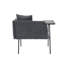 Chaise de loisir rembourrée avec tablette-1909364960