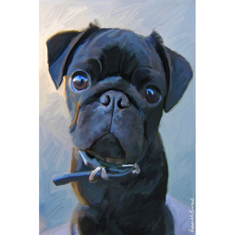 Pug Baby by Robert McClintock - Wrapped Canvas Art Prints, 46cm H x 30cm W x 3.8cm D