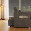 Grand canapé-lit pliable 65 po 3-en-1 avec table, USB et accoudoirs de rangement, dossier et coussin réglables, conception moderne en velours