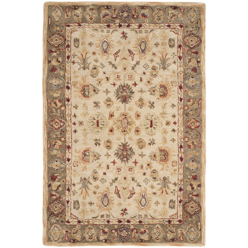 Tapis oriental en laine touffeté à la main Tingley, Rectangulaire 3 pi x 5 pi