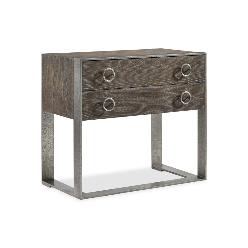 Dixon 2 - Drawer Metal Bachelor's Chest in Weathered Charcoal