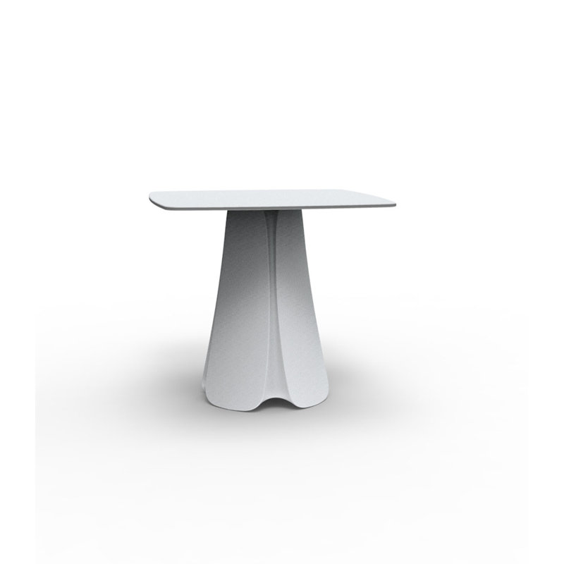 Pezzettina Plastic Side Table, 31.5" W x 31.5" L x 28.75" H, Ecru