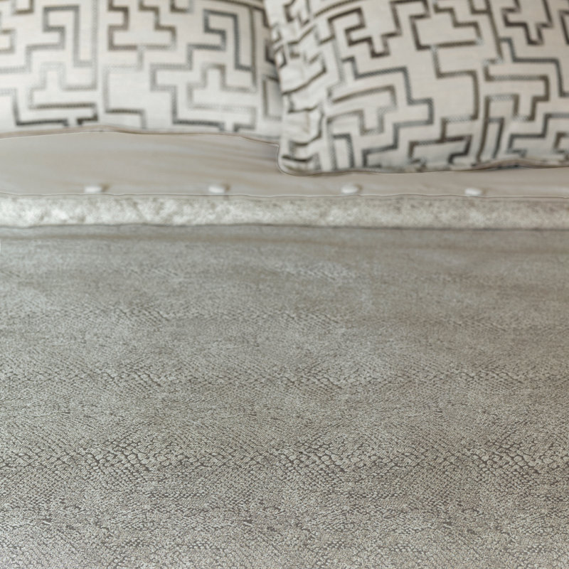 Housse de couette réversible Ezra Smoke, Housse de couette pour lit simple