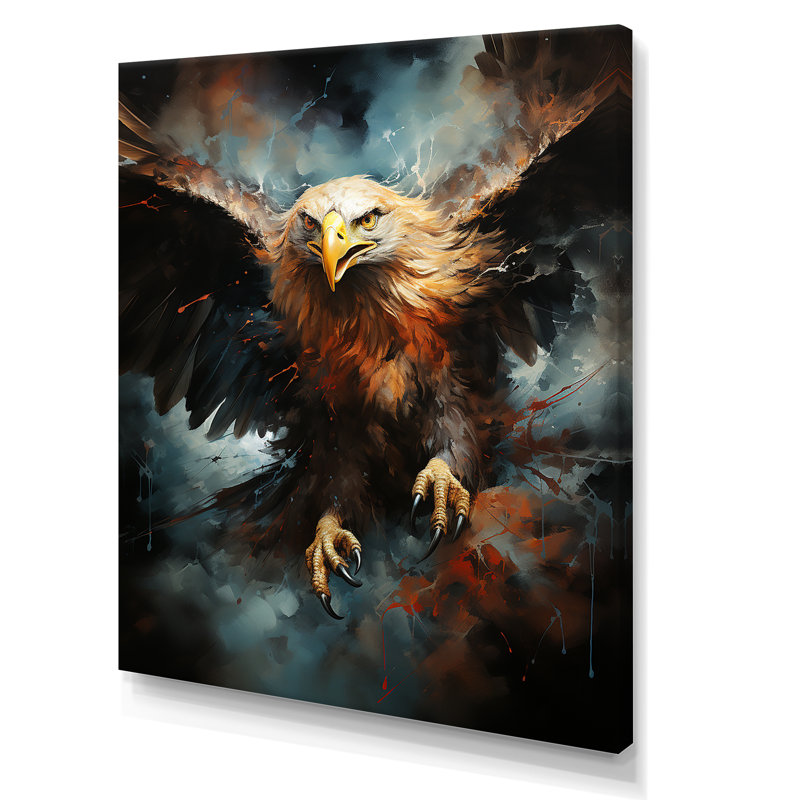 Décoration murale Native Thunderbird Soar Eagle I - Native American Art, H 20 po x l 12 po x P 1 po, Toile tendue