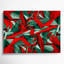 Art mural sur toile rouge Op Art 61-830094046
