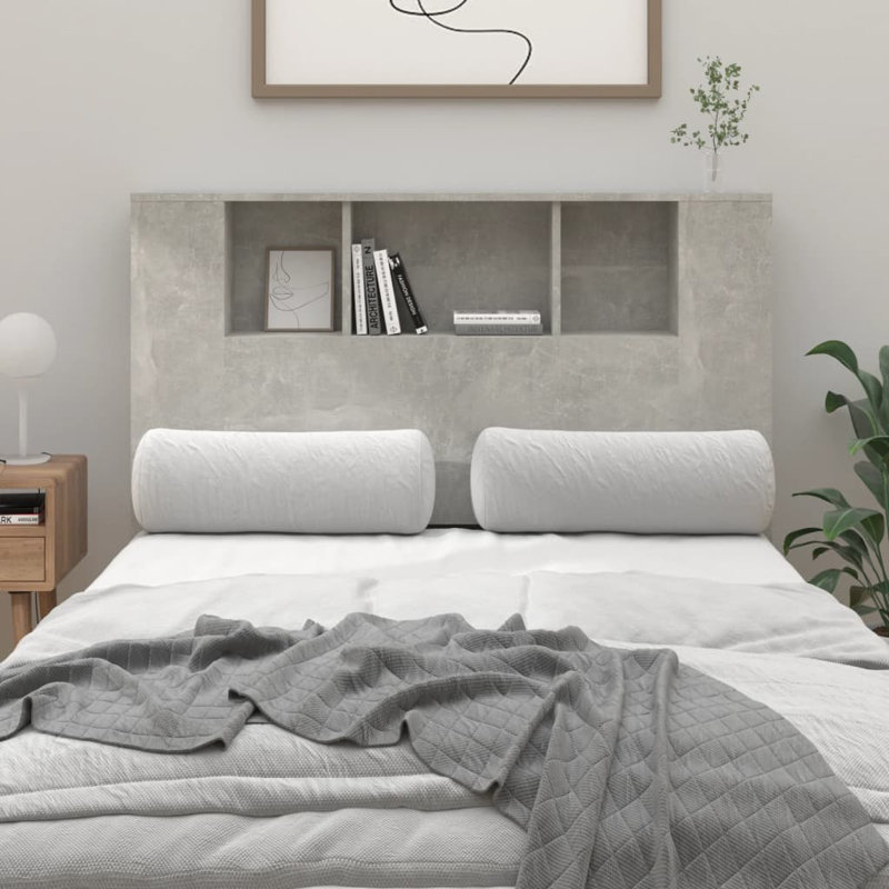 17 Stories Headboard Cabinet Engineered Wood, Double (4'6), Artisan Oak