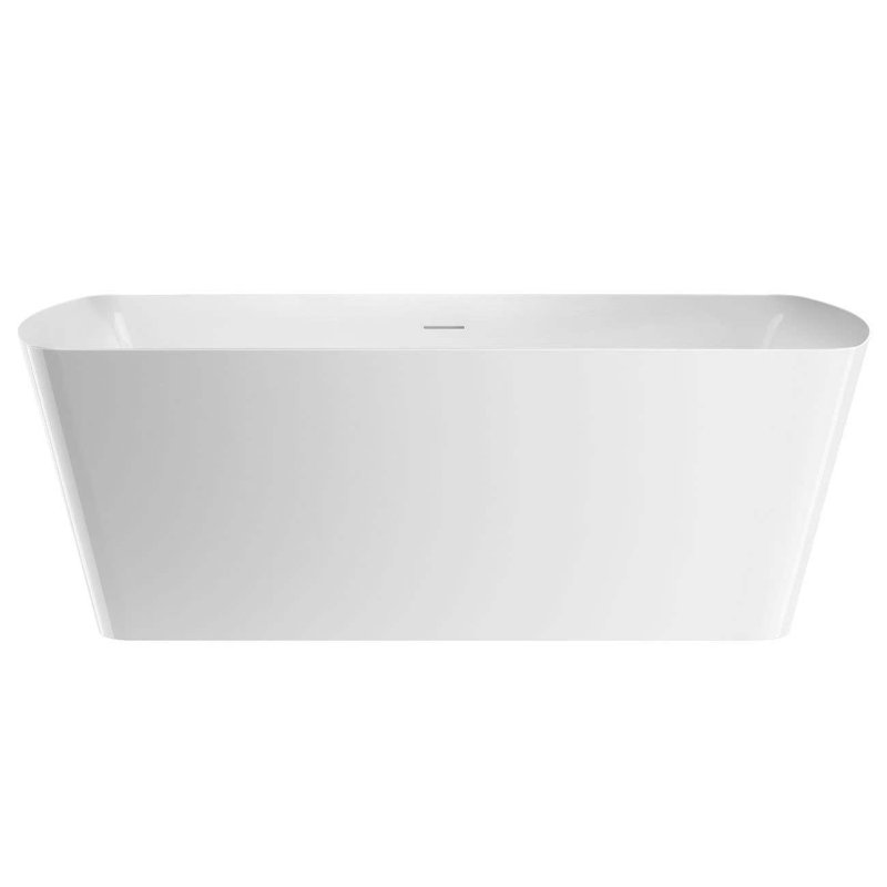 Camille 59'' x 29.5'' Freestanding Soaking Acrylic Bathtub, Polished Brass