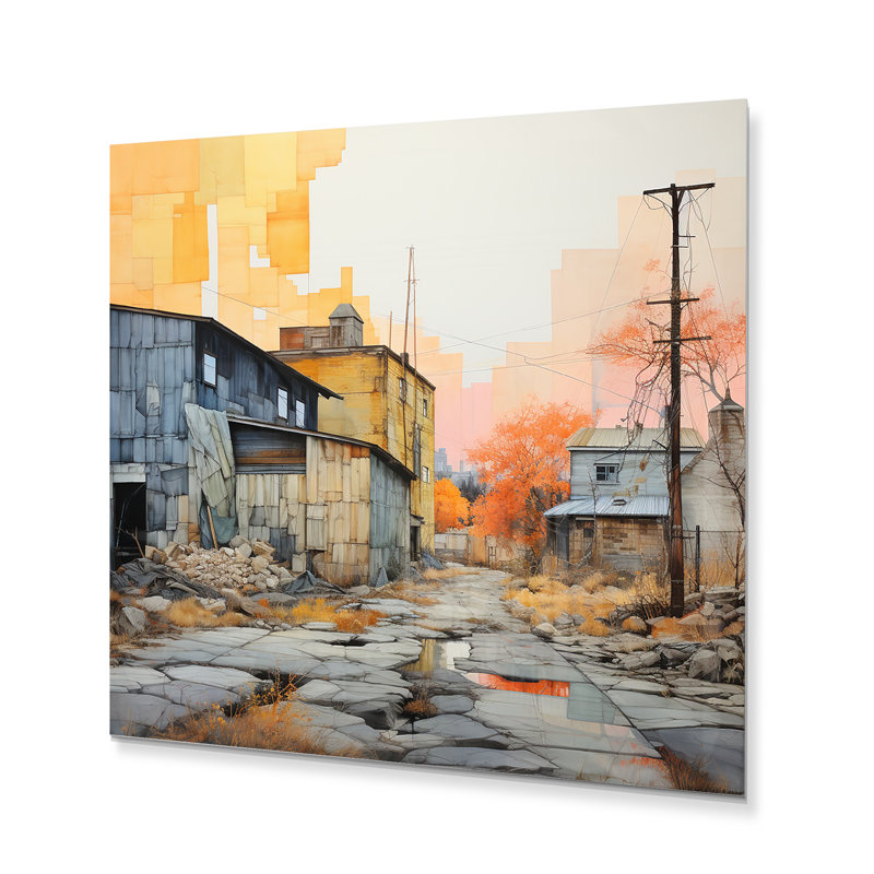 Warehouse Industrial Cubic Palette II - Warehouse, reproduction d'art en métal, H 16 po x l 16 po x P 1 po