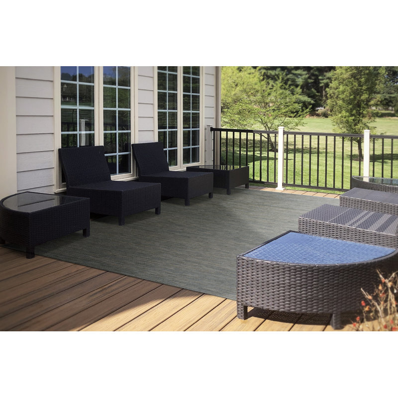 Tapis d'entrée de qualité supérieure, couleur anthracite, 31,5 po x 59,1 po | 100% polypropylène, tissage plat, 2,6 lb / pied carré | Pas de poils, facile à nettoyer avec l'aspirateur et le détachant | Élégant et durable pour les endroits très passants