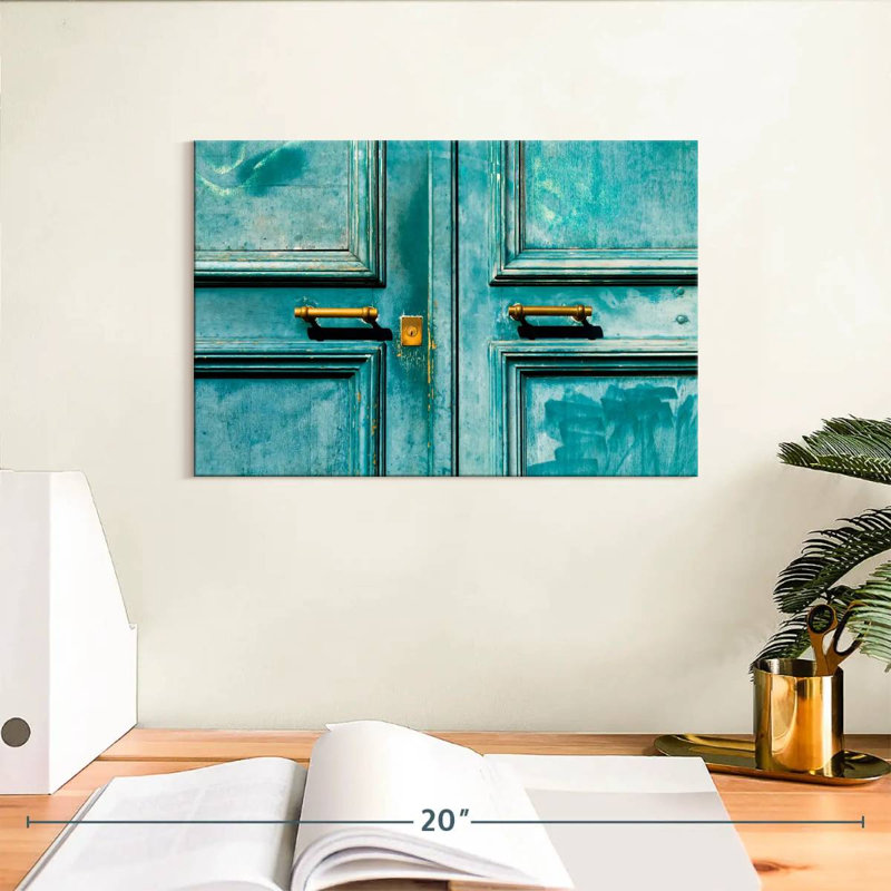 Lilie vieille porte turquoise