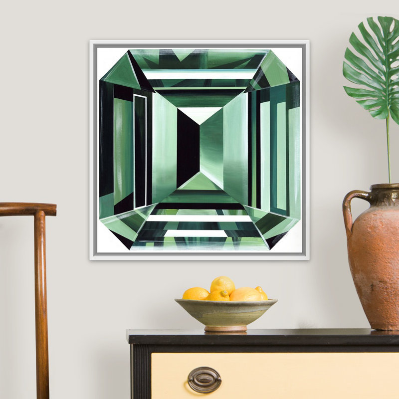 Royal Jewels IV - Impression sur toile, Cadre flottant blanc, H 26 po x l 26 po x P 1,75 po