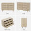 Commode 6 tiroirs pour chambre à coucher, commode en bois et commode avec poignées en métal Aimara-113888199