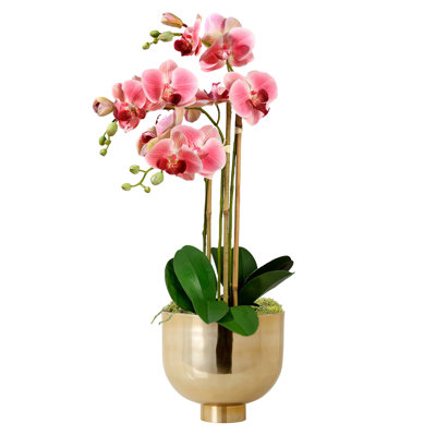 Orchidée artificielle dans un vase