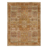 Handmade Silk and Wool Geometric Area Rug