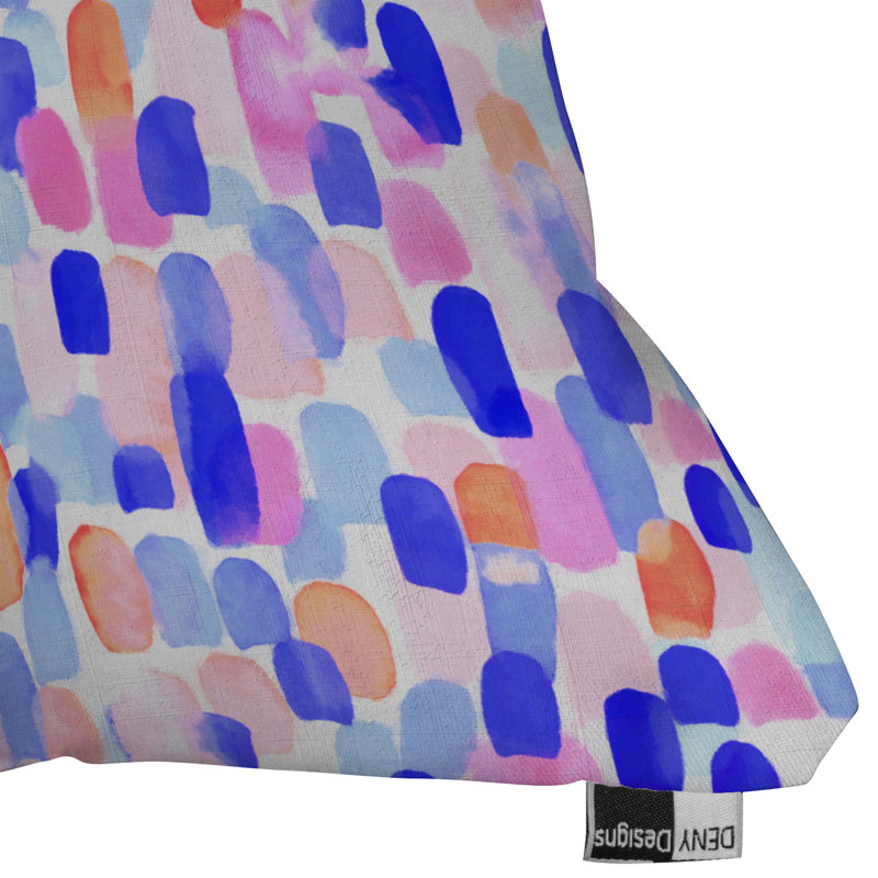 Coussin décoratif Jacqueline Maldonado, Bleu / orange, 18 po x 18 po