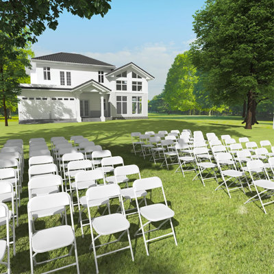 Chaises pliantes empilables en plastique léger, ensemble de chaises de salle à manger de fête de mariage de patio