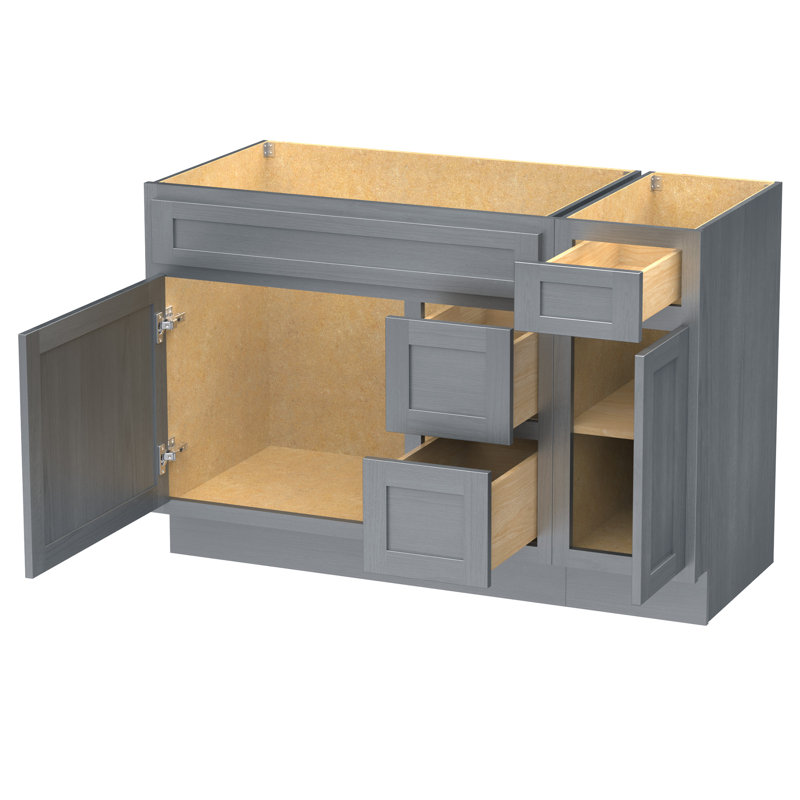 Base de meuble-lavabo simple 48 po seulement, Argenté