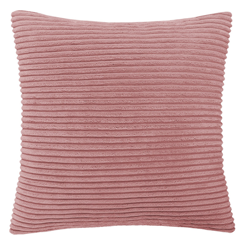 Aspire Homeware Striped Square Velvet Cushion Cover, Light Pink, Pack of 6