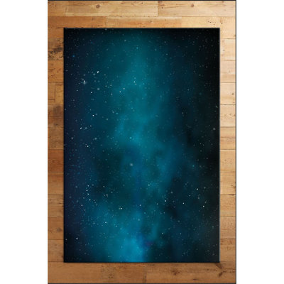 Tapis bleu turquoise / bleu foncé tissé à la machine Edgemon