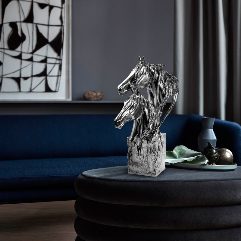 Hand-Painted Decorative Object, Silver Color, 11.8 x 24.0 x 11.8 Inches | 100% Polyester, Unique Design with Color Variations | Perfect for Home Décor and Accent Pieces, Adds Elegance to Any Room