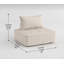 Fauteuil d'appoint capitonné beige