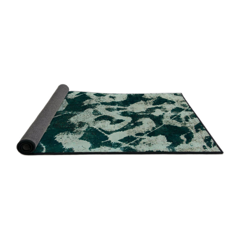 Tapis décoratif multicolore à motif abstrait, Rond 6 pi