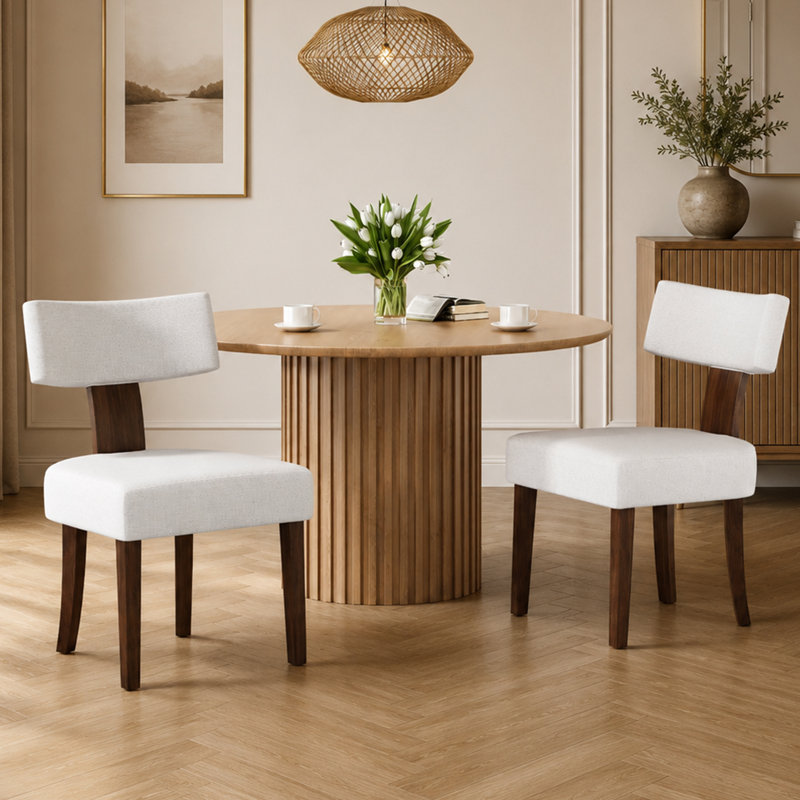 Chaise d'appoint rembourrée Modern, Noyer