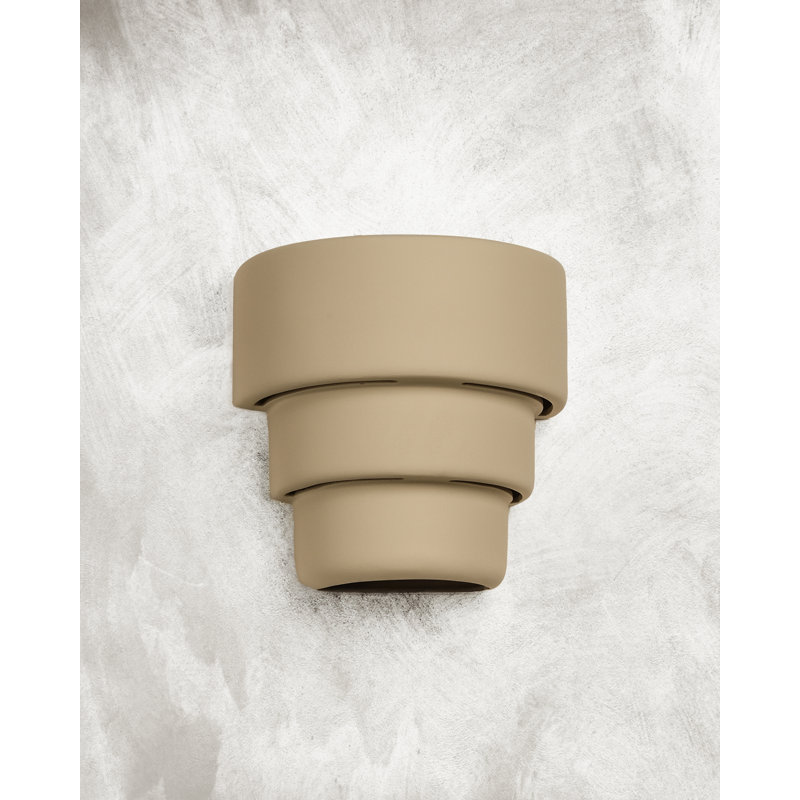 Hisae Ceramic Outdoor Wall Light, LED Bulb Included, Cottonwood