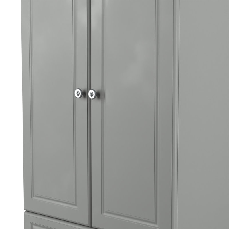 Arin Manufactured Wood Wardrobe, Dusk Grey/Oak