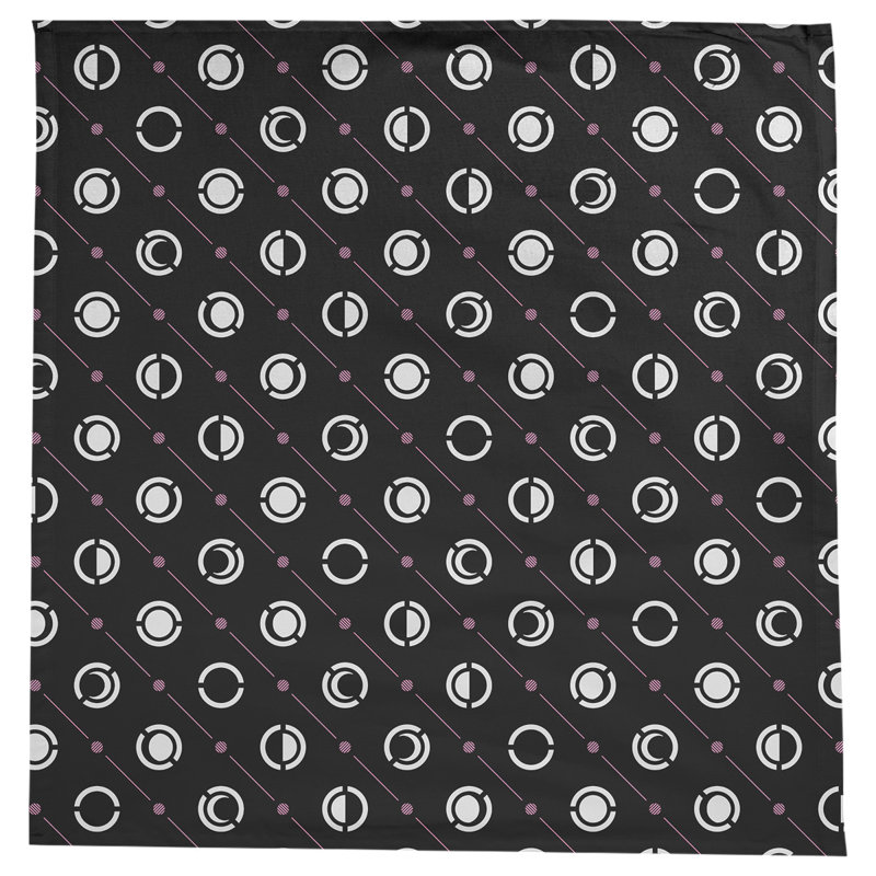 Nappe des phases de lune classiques, Noir / rose / blanc