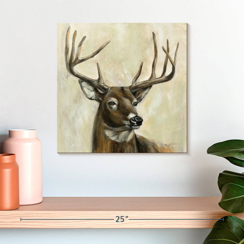 Bronze cerf, H 16 po x l 16 po
