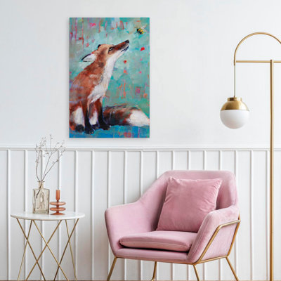 Stopping To Talk - Children Animals Wildlife Foxes Insects Bees Art
