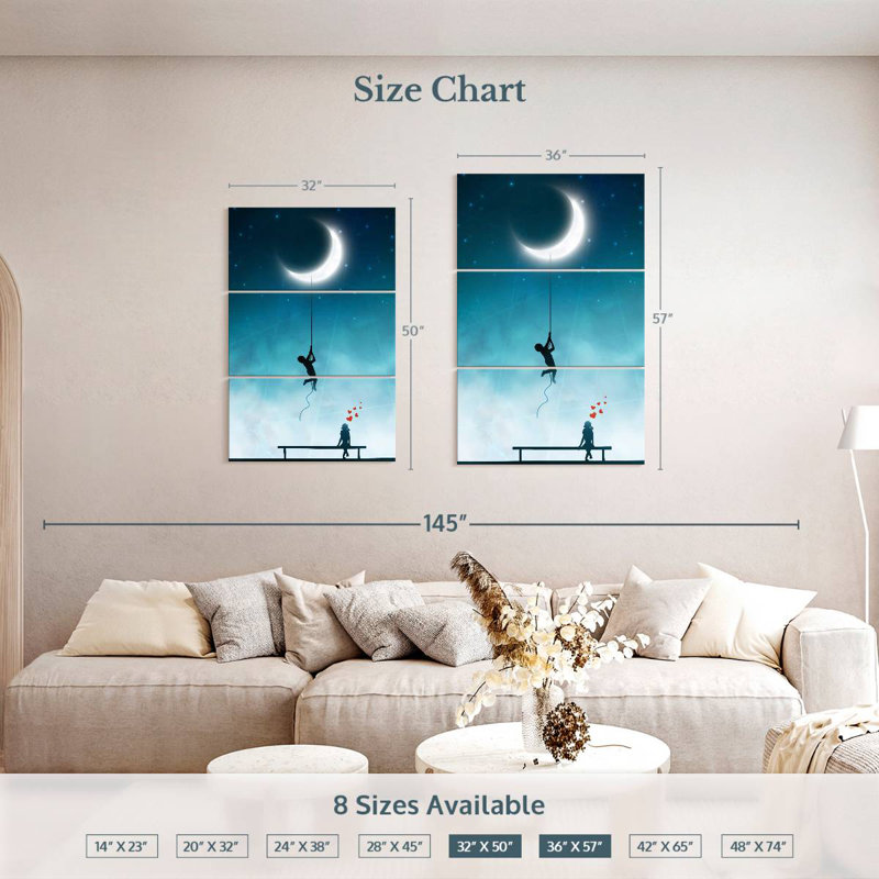 Kelan Give You The Moon, 50" H x 32" W