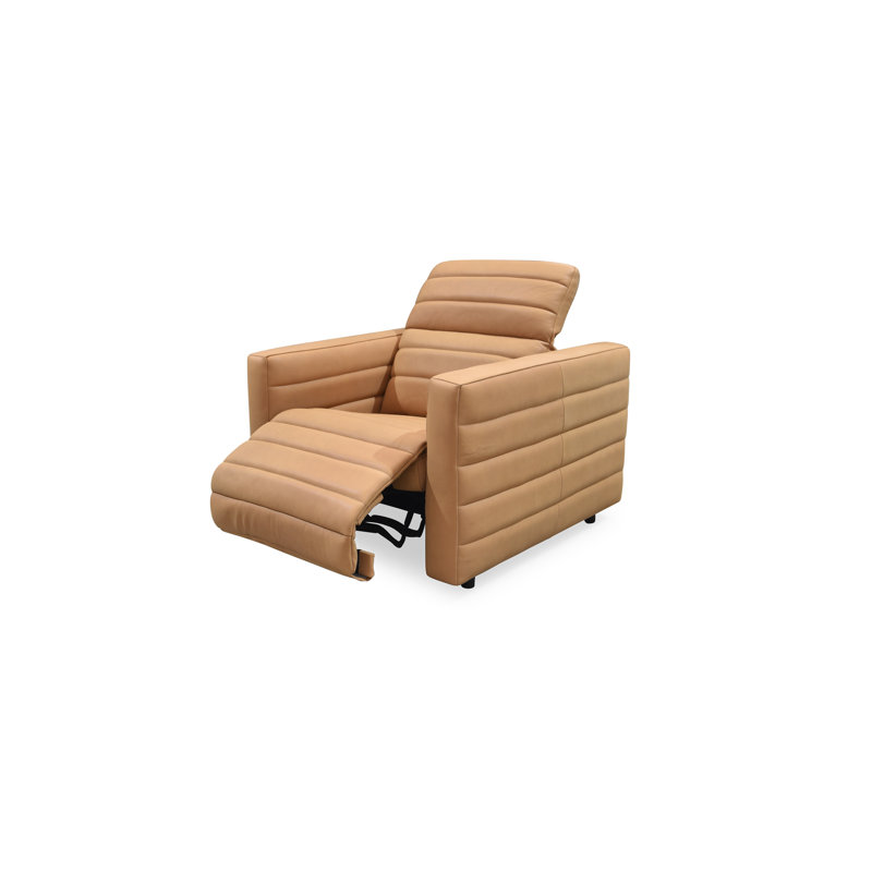 Waldo Power Recliner Chair Off White, Tan