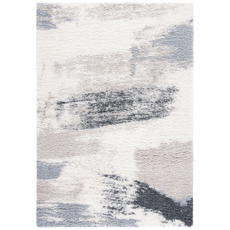 Tapis abstrait tissé à la machine Alesia, Rectangle 9 pi x 12 pi