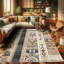 Machine Printed 229cm X 157cm Area Rug