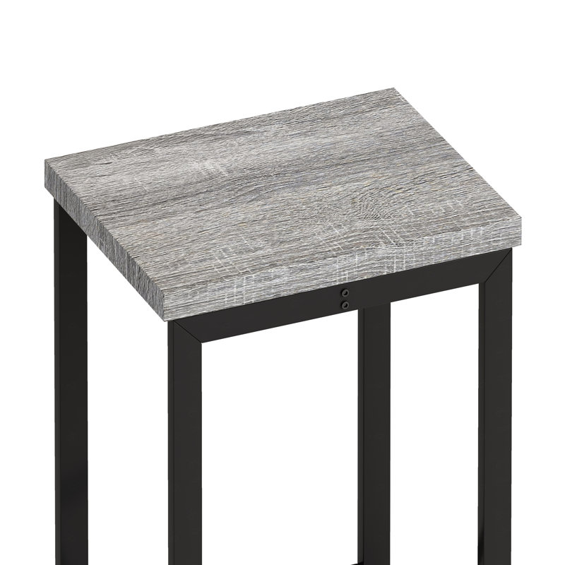 Table de salle à manger de cuisine moderne, table de pub, ensemble de table de salle à manger longue avec 3 tabourets, conception de tabouret suspendu pratique